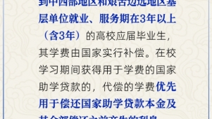 高校毕业生到基层就业，有学费补偿吗？人社部回应