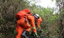 高三女学生爬山缓解压力 不幸被困山崖