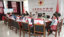 山东省东营市红十字会红草地志愿服务队授旗仪式圆满举行