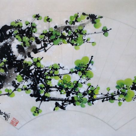 【名人字画】林远臻《中华二指梅》 商品已流拍 无人出价